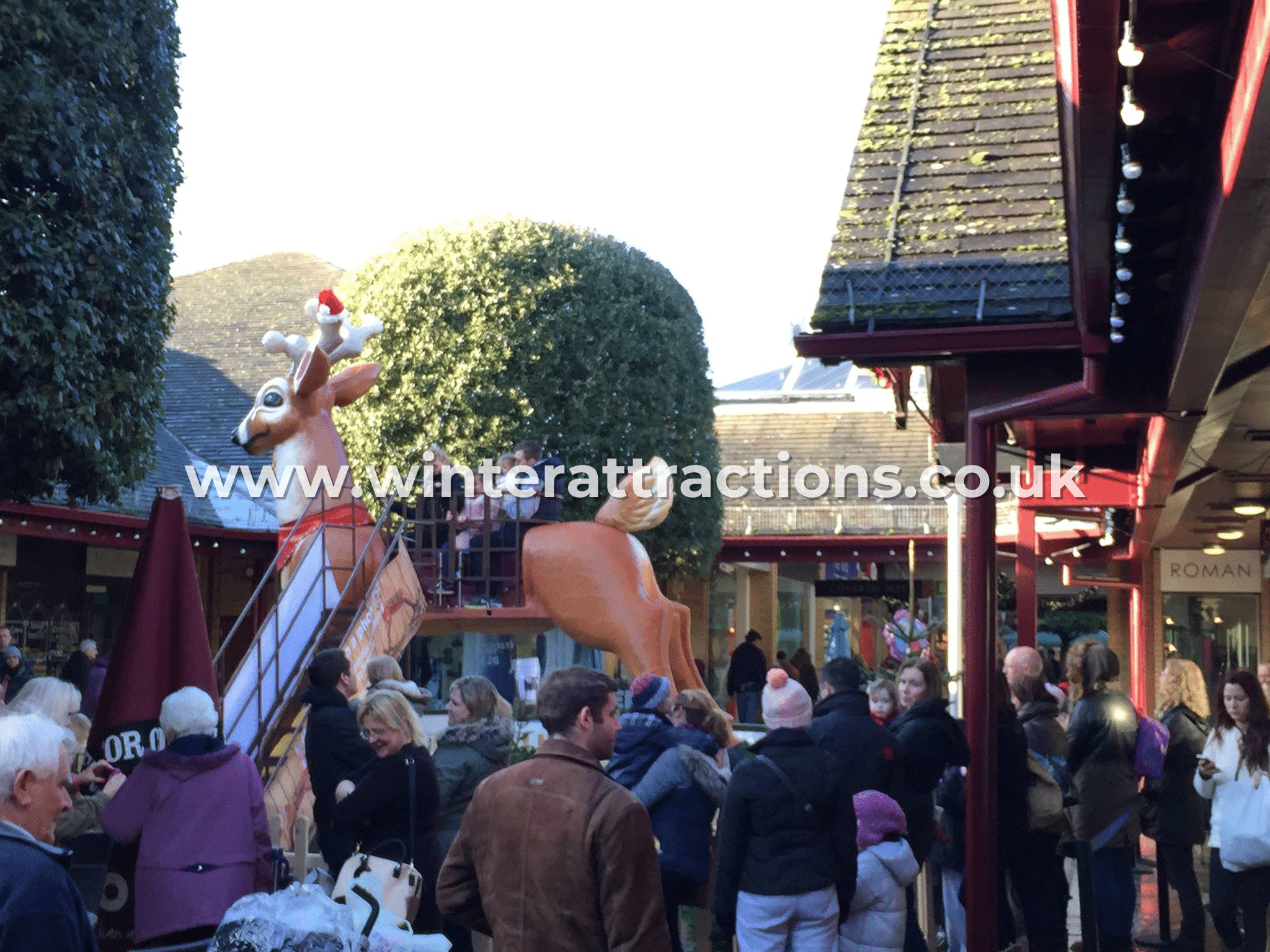 Giant Rocking Reindeer Shopping Mall Square