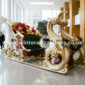 Giant Santa Sleigh Corporate Lobby