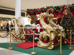 Giant Santa Sleigh Shopping Mall With Santa