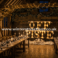 Off Piste LED Signpost Display Prop Hire Wedding Barn Evening